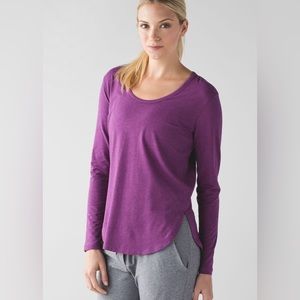 Lululemon Love Scoop Long SleeveHeathered Chilled Grape